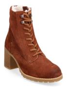 Clarkwell Lace Shoes Boots Ankle Boots Ankle Boots With Heel Brown Clarks