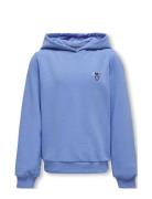 Kognoomi L/S Logo Hood Swt Tops Sweatshirts & Hoodies Hoodies Blue Kids Only