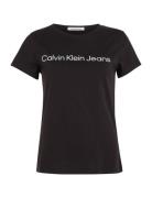 Core Instit Logo Slim Fit Tee Tops T-shirts & Tops Short-sleeved Black Calvin Klein Jeans