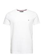 Core Stretch Slim C-Neck Tee Tops T-Kortærmet Skjorte White Tommy Hilfiger