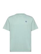 Loke Badge T-Shirt - Regenerative O Tops T-Kortærmet Skjorte Blue Knowledge Cotton Apparel