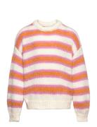 Vmrhapsody Stripe O-Neck Pullover Girl Tops Knitwear Pullovers Orange Vero Moda Girl