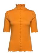 Bastia Turtleneck Top Tops T-shirts & Tops Short-sleeved Orange Residus