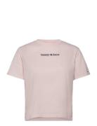 Tjw Cls Serif Linear Tee Tops T-shirts & Tops Short-sleeved Pink Tommy Jeans