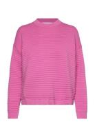 Slflaurina Ls Knit O-Neck Tops Knitwear Jumpers Pink Selected Femme