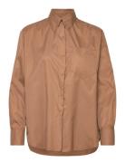 Linda Shirt Tops Shirts Long-sleeved Brown Soulland