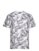 Onsperry Life Reg Leaf Aop Ss Tee Noos Tops T-Kortærmet Skjorte White ONLY & SONS