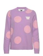 Asta Pois Lambswool Jumper Tops Knitwear Jumpers Purple Double A By Wood Wood