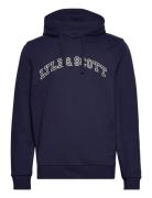 Collegiate Overhead Hoodie Tops Sweatshirts & Hoodies Hoodies Navy Lyle & Scott