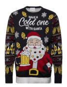 Have A Cold With Santa Christmas Jumper Tops Knitwear Round Necks Multi/patterned Christmas Sweats