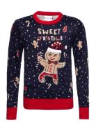 Cute Cookie Man Tops Knitwear Pullovers Multi/patterned Christmas Sweats