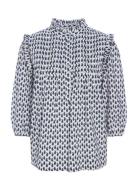 Line Ns  Tops Blouses Long-sleeved Blue Dea Kudibal