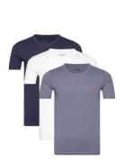 T-Shirt Rn Triplet P Designers T-Kortærmet Skjorte Blue HUGO