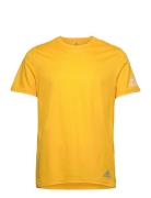 Run It Tee M Tops T-Kortærmet Skjorte Yellow Adidas Performance