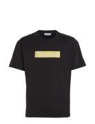 Camo Raised Box Logo Comfort Tee Tops T-Kortærmet Skjorte Black Calvin Klein