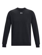 Ua Rival Fleece Crew Sport Sweatshirts & Hoodies Sweatshirts Black Under Armour