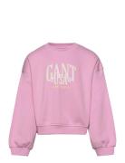 Gant Usa Voluminous C-Neck Tops Sweatshirts & Hoodies Sweatshirts Pink GANT
