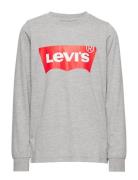 Levi's® Long Sleeve Graphic Tee Shirt Tops T-shirts Long-sleeved T-Skjorte Grey Levi's