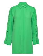 Sylvie - Matte Viscose Crepe Tops Blouses Long-sleeved Green Day Birger Et Mikkelsen