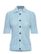 Willow - Refined Cotton Texture Tops Knitwear Cardigans Blue Day Birger Et Mikkelsen