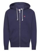 The Original Hm Zip Up Navy Bl Tops Sweatshirts & Hoodies Hoodies Blue LEVI´S Men