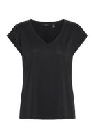 Vmfilli Ss V-Neck Tee Ga Noos Tops T-shirts & Tops Short-sleeved Black Vero Moda