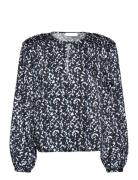 2Nd Chaya - Drapy Twill Print Tops Blouses Long-sleeved Multi/patterned 2NDDAY