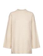 Vmheidi Wide Ls O-Nk Long Pullove Ga Boo Tops Knitwear Jumpers Cream Vero Moda