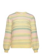 Carsandra Life Ls Stripe Ck Knt Tops Knitwear Jumpers Yellow ONLY Carmakoma