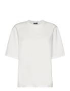 Slluca Over Tee Ss Tops T-shirts & Tops Short-sleeved White Soaked In Luxury