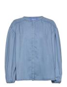 Alice Denim Shirt Tops Shirts Long-sleeved Blue Ella&il