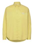 Monologo Relaxed Shirt Tops Shirts Long-sleeved Yellow Calvin Klein Jeans