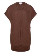 Fpjonie Tee 1 Tops T-shirts & Tops Short-sleeved Brown Fransa Curve