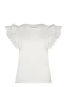 Anna Top Tops T-shirts & Tops Short-sleeved White Fabienne Chapot