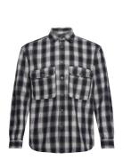 Slhloosemason-Flannel Overshirt Noos Tops Shirts Casual Navy Selected Homme