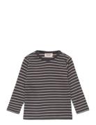 T-Shirt Stig Tops T-shirts Long-sleeved T-Skjorte Navy Wheat