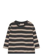 T-Shirt Nohr Tops T-shirts Long-sleeved T-Skjorte Multi/patterned Wheat