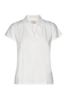 Fqyrsa-Bl Tops Blouses Short-sleeved White FREE/QUENT