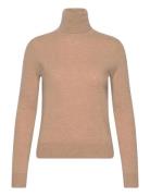 Slim Fit Cashmere Turtleneck Tops Knitwear Turtleneck Beige Polo Ralph Lauren