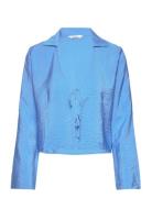 Envictoria Ls Top 6891 Tops Blouses Long-sleeved Blue Envii