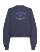 Tjw Rlx Worldwide Raglan Crew Tops Sweatshirts & Hoodies Sweatshirts Navy Tommy Jeans