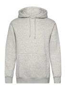 Slhreg-Dan Sweat Hood Tops Sweatshirts & Hoodies Hoodies Grey Selected Homme