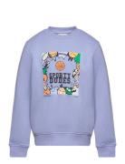 Special Artwork Sweatshirt Tops Sweatshirts & Hoodies Sweatshirts Blue Tom Tailor