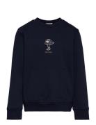 Sweatshirt With Back Print Tops Sweatshirts & Hoodies Sweatshirts Navy Tom Tailor
