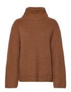 Slfsefika Ls Knit Rollneck Noos Tops Knitwear Turtleneck Brown Selected Femme