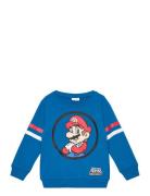 Nmmalstair Mario Sweat Bru Bfu Tops Sweatshirts & Hoodies Sweatshirts Blue Name It