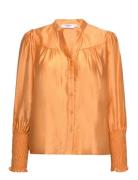 Mschkaliko Romina Shirt Tops Blouses Long-sleeved Orange MSCH Copenhagen