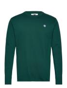 Mel Longsleeve Gots Gots Tops T-Langærmet Skjorte Green Double A By Wood Wood