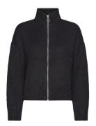 Vmyoko Ls Highneck Zip Cardigan Ga Boo Tops Knitwear Cardigans Black Vero Moda