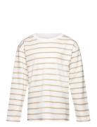 Top Stripe Tops Sweatshirts & Hoodies Sweatshirts Beige Lindex